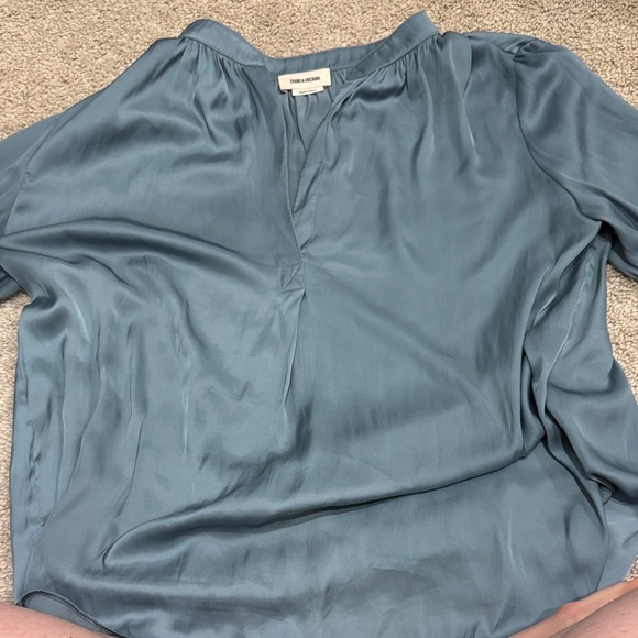 Zadig & Voltaire Silky Blue Blouse - Picture 1 of 4